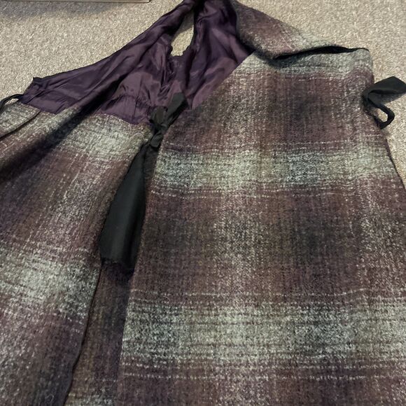 Kim Bernardin Paris Dress Medium Black Wool Blend A-Line Wide Knit - Picture 6 of 12